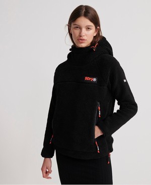 Superdry Celsius Sherpa Női Kapucnis Pulóver Fekete | SYPQV5387